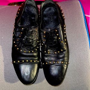 Gucci Goodyear studded lace up shoes size 36
